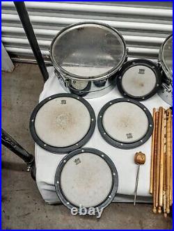 Lot Remo Weatherking Ambassador snare drums with Paddle, Stands and Extras