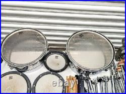 Lot Remo Weatherking Ambassador snare drums with Paddle, Stands and Extras