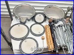 Lot Remo Weatherking Ambassador snare drums with Paddle, Stands and Extras