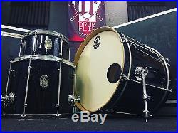 Love Custom Drums Black Sparkle 3pc Maple Custom Order Drum Set