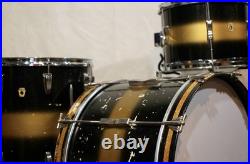Ludwig 1961 Star Classic 3 Piece Vintage Drum Set In Black And Gold Finish Ludwig 1961 Star Classic 3 Piece Vintage Drum Set In Black And Gold Finish