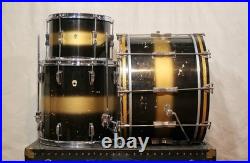 Ludwig 1961 Star Classic 3 Piece Vintage Drum Set In Black And Gold Finish Ludwig 1961 Star Classic 3 Piece Vintage Drum Set In Black And Gold Finish