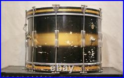 Ludwig 1961 Star Classic 3 Piece Vintage Drum Set In Black And Gold Finish Ludwig 1961 Star Classic 3 Piece Vintage Drum Set In Black And Gold Finish