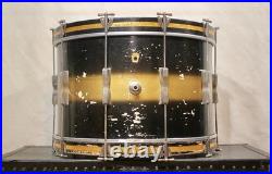 Ludwig 1961 Star Classic 3 Piece Vintage Drum Set In Black And Gold Finish Ludwig 1961 Star Classic 3 Piece Vintage Drum Set In Black And Gold Finish
