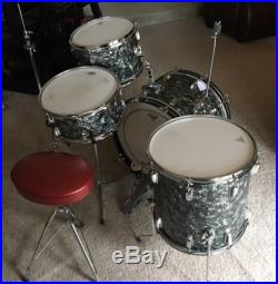 Ludwig 1968 4pc Super Classic Drum Set Black Diamond Pearl BDP