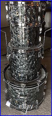 Ludwig 1968 4pc Super Classic Drum Set Black Diamond Pearl BDP
