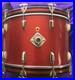 Ludwig-1968-Vintage-14x22-RED-SPARKLE-3-Ply-Clear-Maple-BASS-DRUM-Decent-CHEAP-01-un