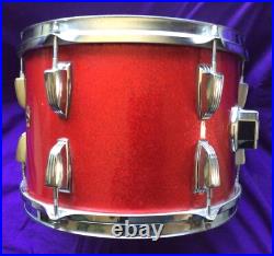 Ludwig 1968 Vintage 9x13 RED SPARKLE 3 Ply Hollywood Rack Tom Decent CHEAP PRICE Ludwig 1968 Vintage 9x13 RED SPARKLE 3 Ply Hollywood Rack Tom Decent CHEAP PRICE