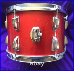 Ludwig 1968 Vintage 9x13 RED SPARKLE 3 Ply Hollywood Rack Tom Decent CHEAP PRICE Ludwig 1968 Vintage 9x13 RED SPARKLE 3 Ply Hollywood Rack Tom Decent CHEAP PRICE