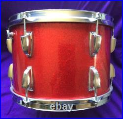 Ludwig 1968 Vintage 9x13 RED SPARKLE 3 Ply Hollywood Rack Tom Decent CHEAP PRICE Ludwig 1968 Vintage 9x13 RED SPARKLE 3 Ply Hollywood Rack Tom Decent CHEAP PRICE