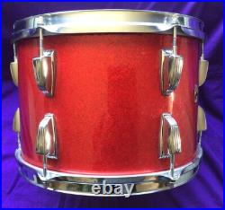 Ludwig 1968 Vintage 9x13 RED SPARKLE 3 Ply Hollywood Rack Tom Decent CHEAP PRICE Ludwig 1968 Vintage 9x13 RED SPARKLE 3 Ply Hollywood Rack Tom Decent CHEAP PRICE