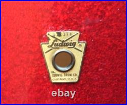 Ludwig 1968 Vintage 9x13 RED SPARKLE 3 Ply Hollywood Rack Tom Decent CHEAP PRICE Ludwig 1968 Vintage 9x13 RED SPARKLE 3 Ply Hollywood Rack Tom Decent CHEAP PRICE