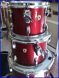 Ludwig 2014 Classic Maple drum set in Red Sparkle