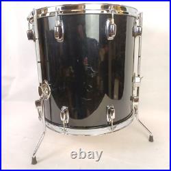 Ludwig 22,12,13,16 Rockers Drum Set 90s Vintage Black Cortex B/O Badges Bass/Tom