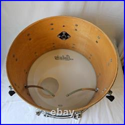 Ludwig 22x14 Blue Oyster 6-ply Kick Drum Blue/Olive Badge 1980s