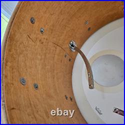 Ludwig 22x14 Blue Oyster 6-ply Kick Drum Blue/Olive Badge 1980s