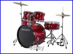 Ludwig 5 Piece Accent Drive Drum Set (Red Foil) Used