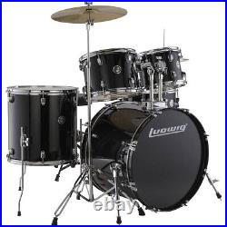 Ludwig Accent Drive 5-Piece Complete Drum Set 22 Bass Black Sparkle