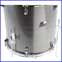 Ludwig Backbeat Complete 5-Piece Drum Set withHardware, Cymbals Metallic Silver Sp