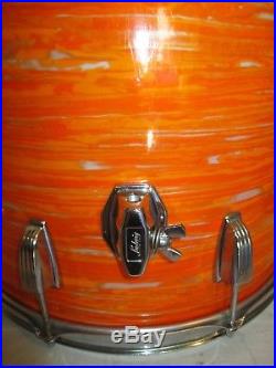 Ludwig Big Beat 12 13 16 22 Drum Set Mod Orange Keystone Vintage 1968