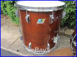 Ludwig Big Beat 4 Pcs Drum Set Mahogany Thermo Gloss Blue & Olive Vintage 1972