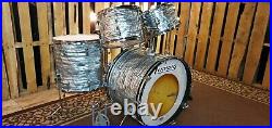 Ludwig Big Beat Drum Set in Sky Blue Pearl vintage 70's era Blue Olive