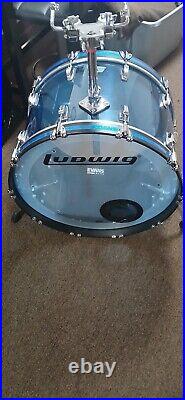 Ludwig Blue Vistalite Drums (13/14/14s/16/24)