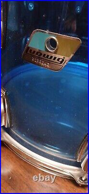 Ludwig Blue Vistalite Drums (13/14/14s/16/24)