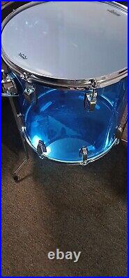 Ludwig Blue Vistalite Drums (13/14/14s/16/24)