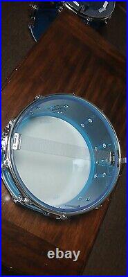 Ludwig Blue Vistalite Drums (13/14/14s/16/24)