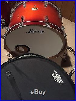 Ludwig Centennial Drum Set With Mahogany Burst/cases Included