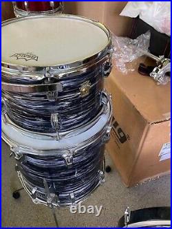 Ludwig Classic Maple 3-Pc Downbeat 12,14,20 1999 Black Oyster Pearl Drum Set