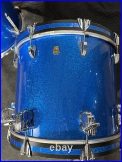 Ludwig Classic Maple 3pc 20/10/14 7-ply Blue Sparkle Drum Set Ludwig Classic Maple 3pc 20/10/14 7-ply Blue Sparkle Drum Set