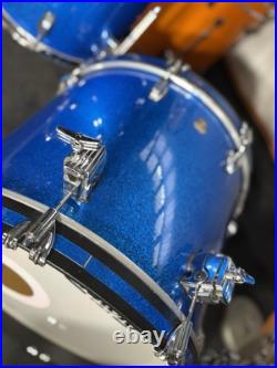 Ludwig Classic Maple 3pc 20/10/14 7-ply Blue Sparkle Drum Set Ludwig Classic Maple 3pc 20/10/14 7-ply Blue Sparkle Drum Set