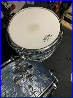 Ludwig Classic Maple 3pc Drum Set Sky Blue Pearl Very Good condition