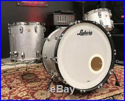 Ludwig Classic Maple 3pc Silver Sparkle Drum Set 24,16,12