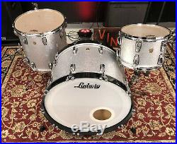 Ludwig Classic Maple 3pc Silver Sparkle Drum Set 24,16,12