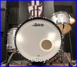 Ludwig Classic Maple 3pc Silver Sparkle Drum Set 24,16,13