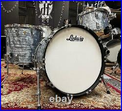 Ludwig Classic Maple 3pc Sky Blue Pearl Drum Set Fab Outfit 22,16,13