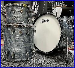 Ludwig Classic Maple 3pc Sky Blue Pearl Drum Set Fab Outfit 22,16,13