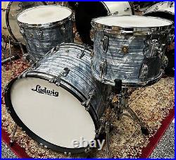 Ludwig Classic Maple 3pc Sky Blue Pearl Drum Set Fab Outfit 22,16,13