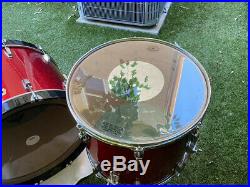 Ludwig Classic Maple 4-Piece Drum Set-Red Sparkle 14,14, 18, & 24 Bonham Sizes