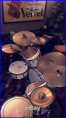 Ludwig Classic Maple 4pc drum set/White Marine Pearl two floor toms. Buddy Rich