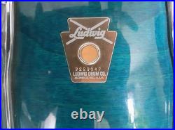Ludwig Classic Maple 5 Piece WithSupraphonic 80's Monroe Blue Shadow With Mach Lugs