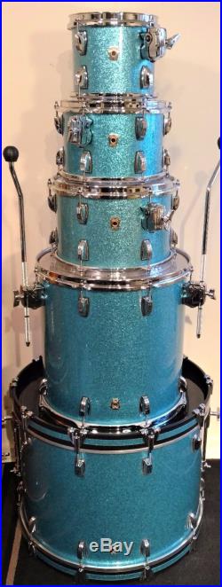 Ludwig Classic Maple 5pc Drum Set. Absolute Mint! Teal Sparkle