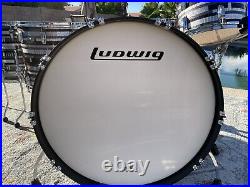 Ludwig Classic Maple 9 Piece Drum Kit Black Digital Sparkle Excellent Condition