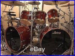 Ludwig Classic Maple 9pc Drum Set Orange Glass Glitter Inc Cymbals & Hardware