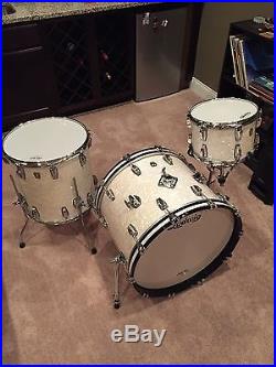 Ludwig Classic Maple Drum Kit 3 Piece Set Vintage White Marine Pearl Finish