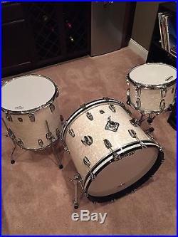 Ludwig Classic Maple Drum Kit 3 Piece Set Vintage White Marine Pearl Finish