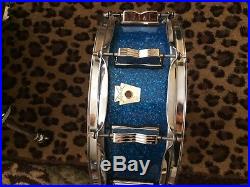 Ludwig Classic Maple Drum Set Excellent Shape! 2011 blue glass glitter 5 piece